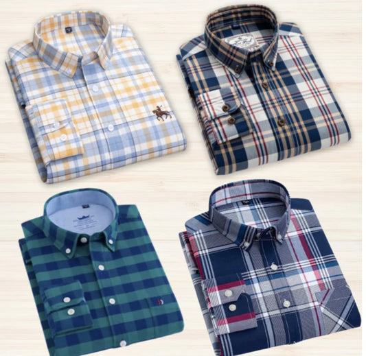 Pack of 4 Check Shirts